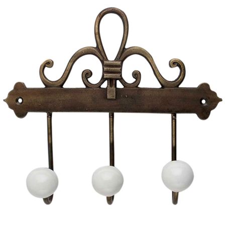 Solid White Ceramic Iron Hooks